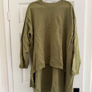 Free People Sage Green Knit Top